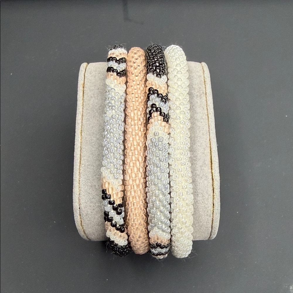 Sashka Co. Set of 4 Elegant Hand Beaded Bracelet Set